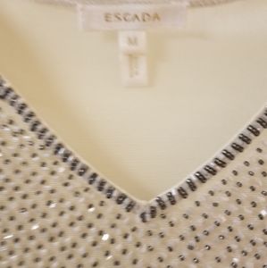 Escada Silver Beaded Top